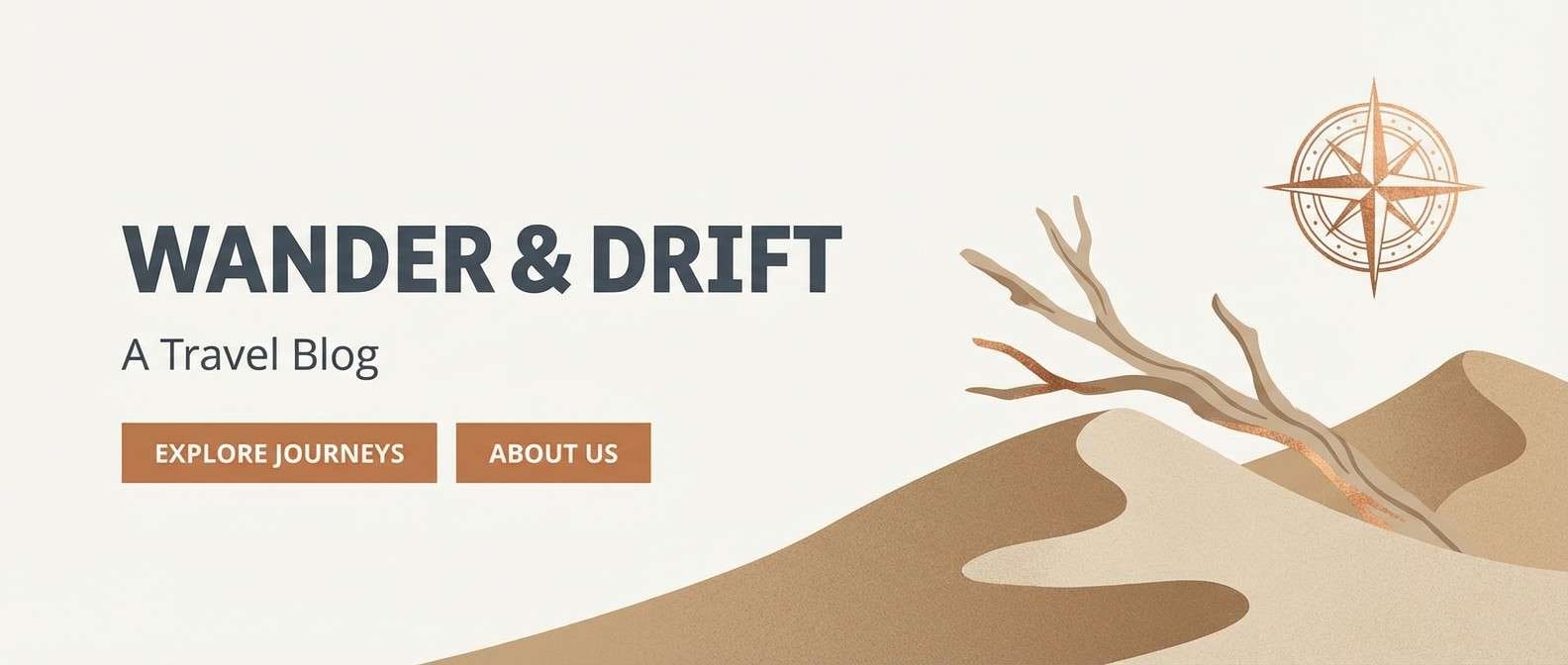 travel blog hero header