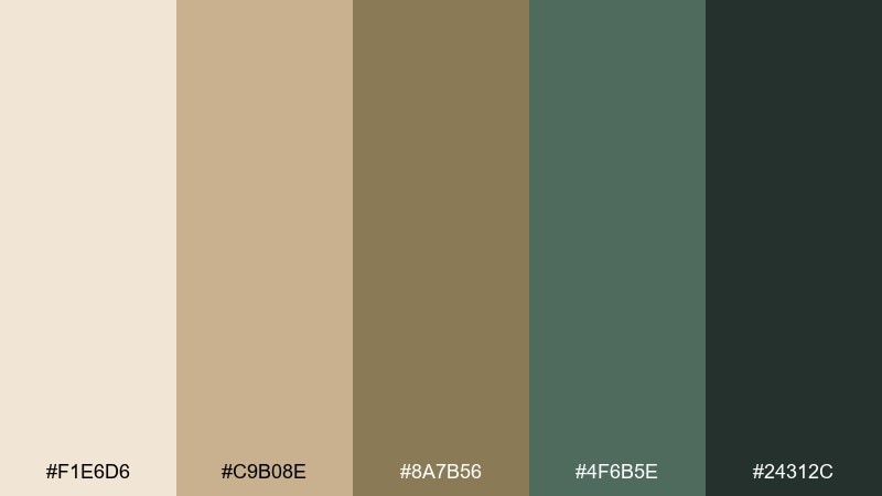 copper creek wildlife safari color palette with hex codes