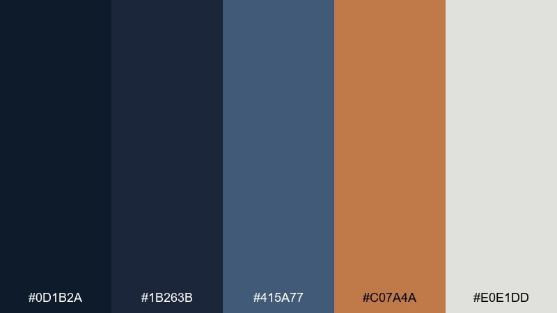 copper ink blue copper color palette with hex codes
