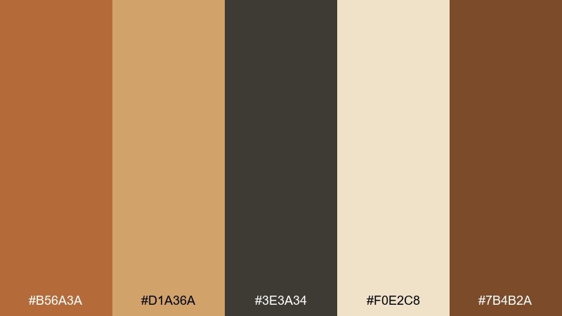 copper kettle rustic color palette with hex codes