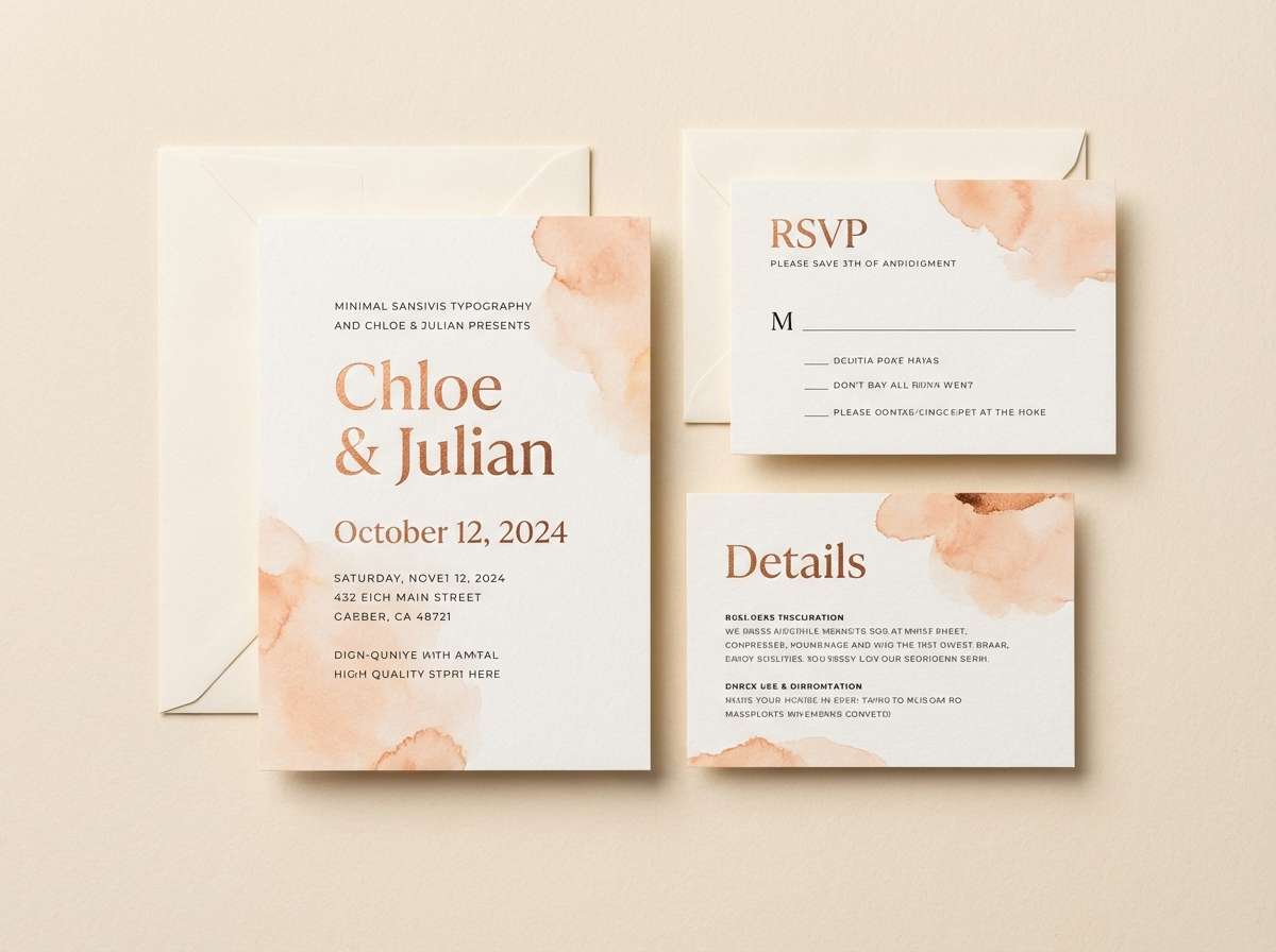 rustic wedding invitation