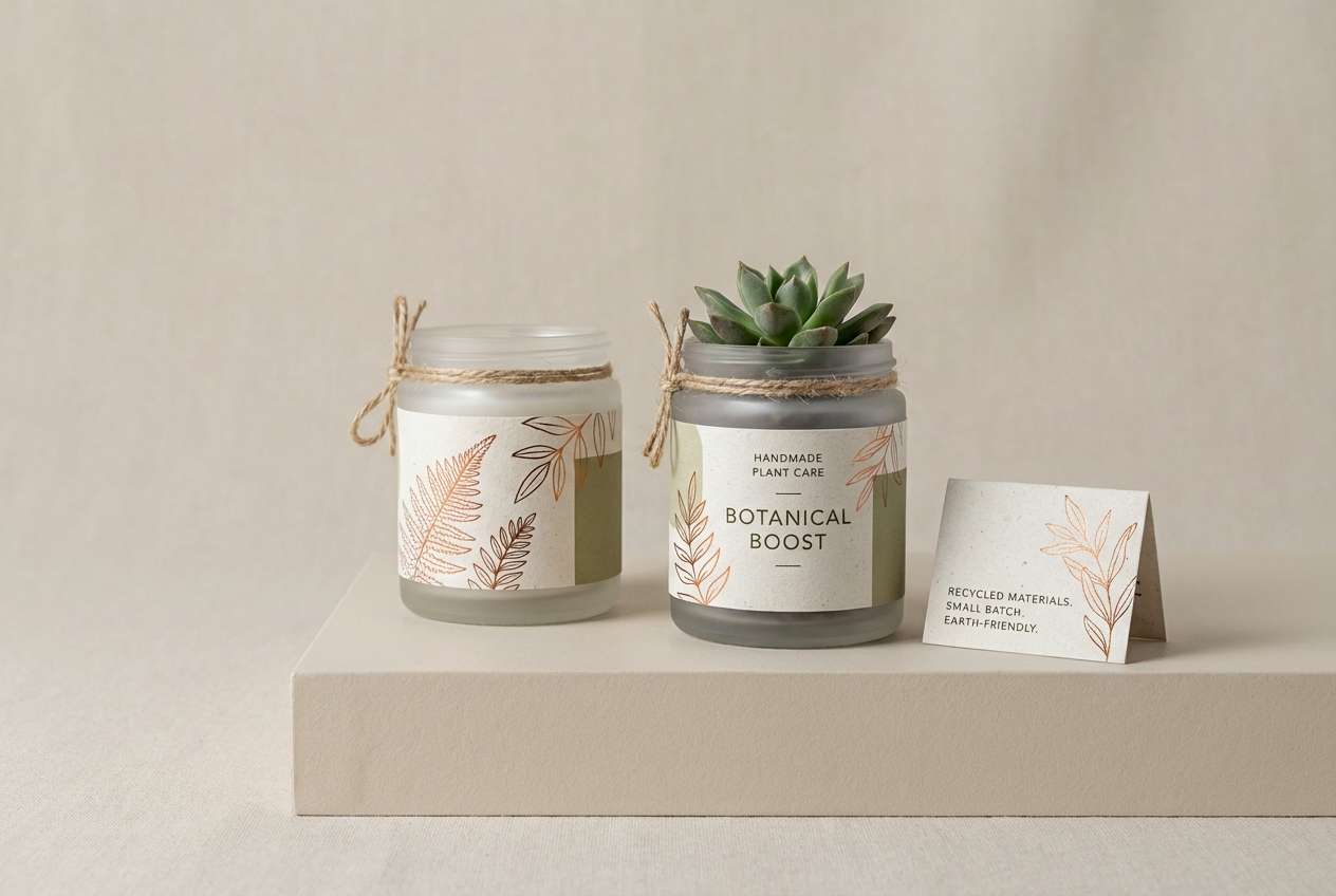 botanical jar packaging