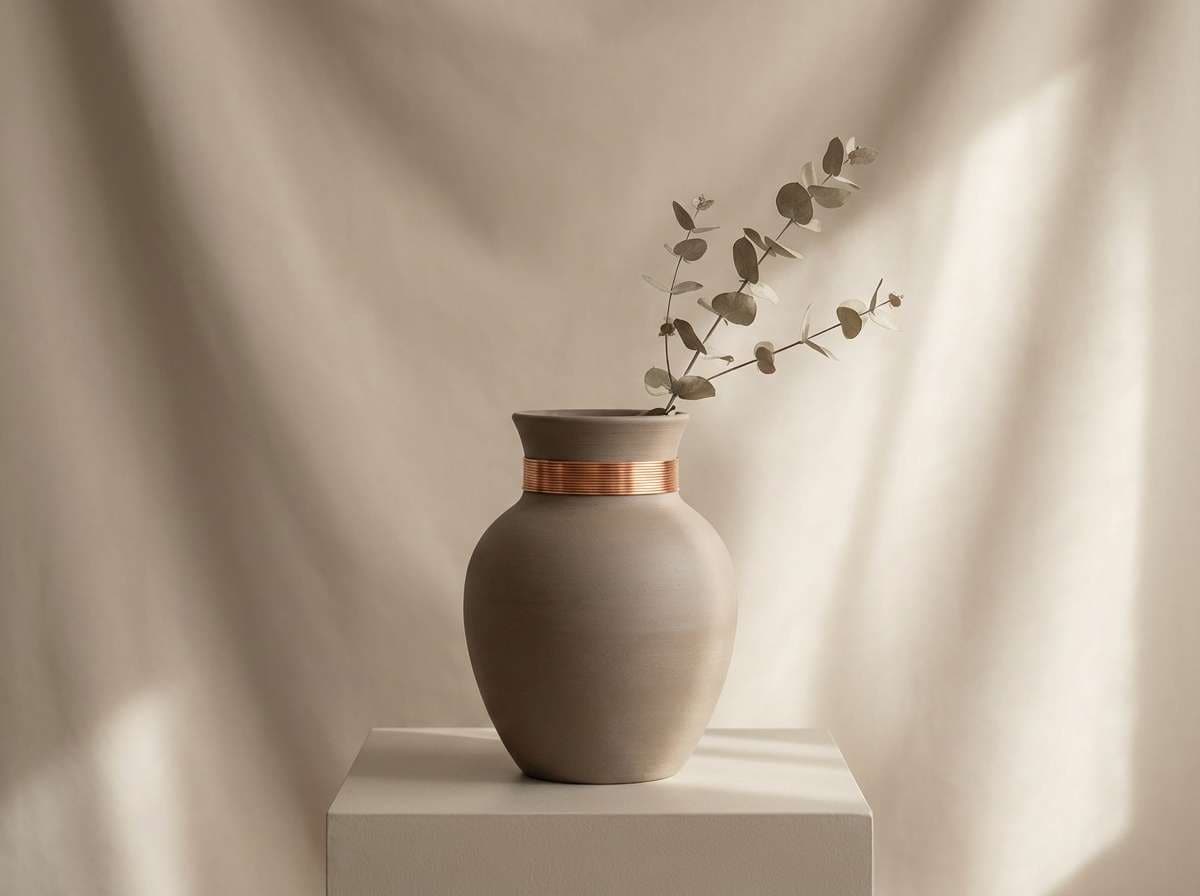 home decor ad with copper accent