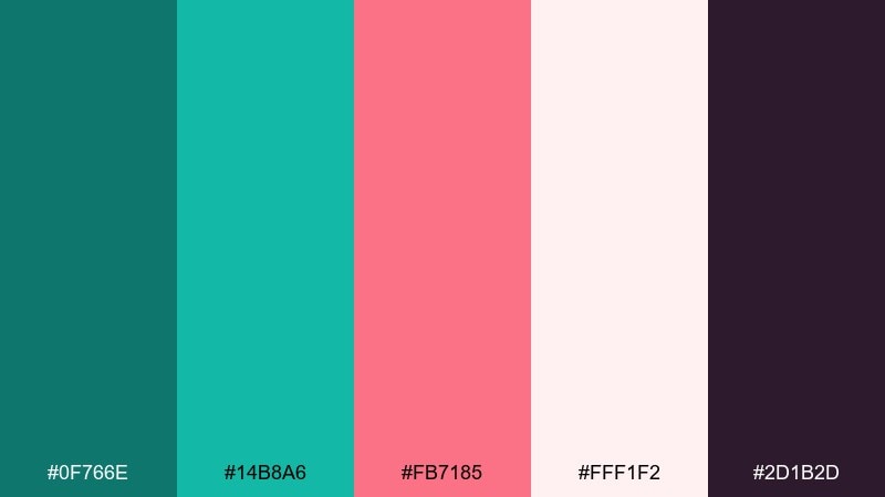 coral current color palette with hex codes