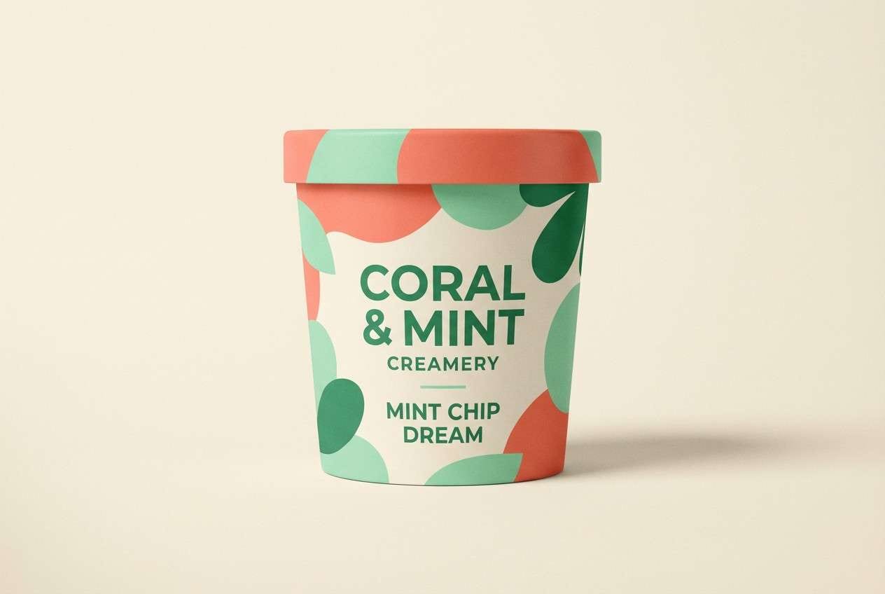 gelato packaging mockup