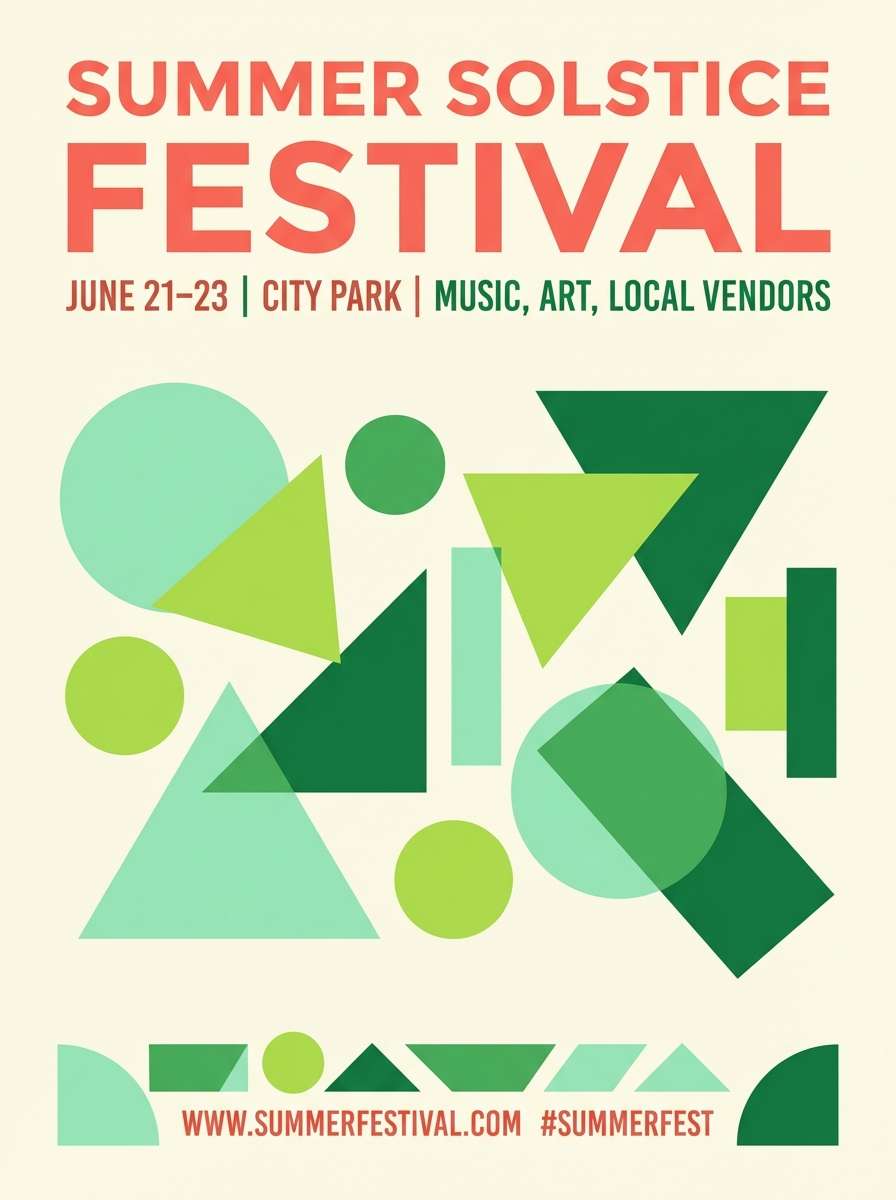 summer flyer in coral mint