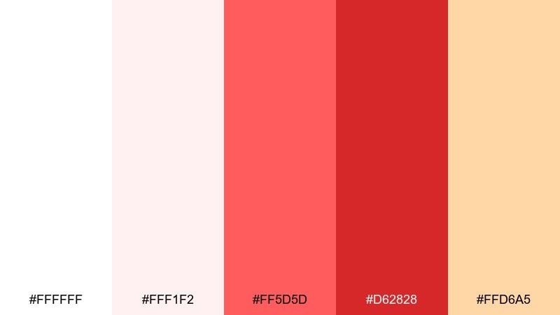 coral paper color palette with hex codes