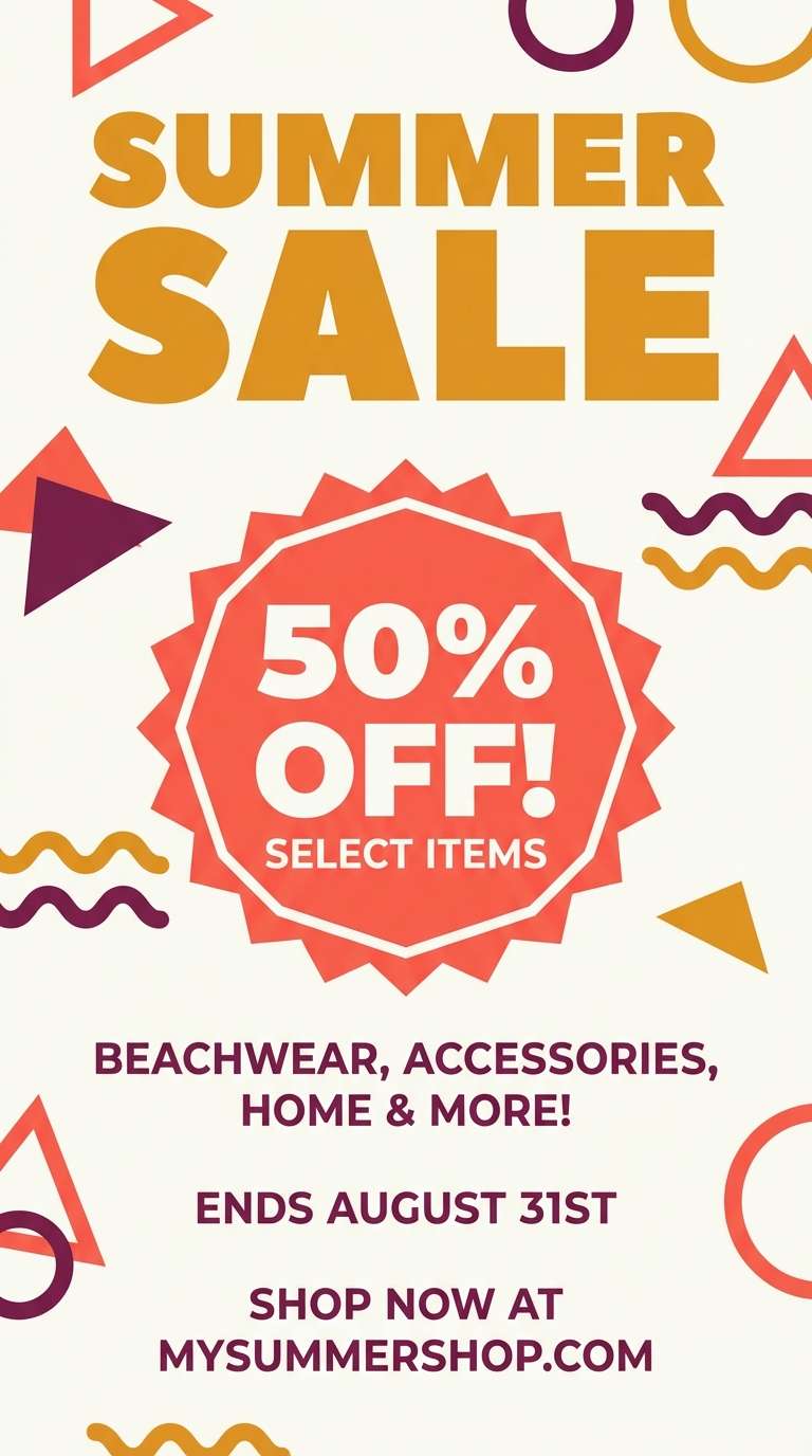 summer sale flyer design