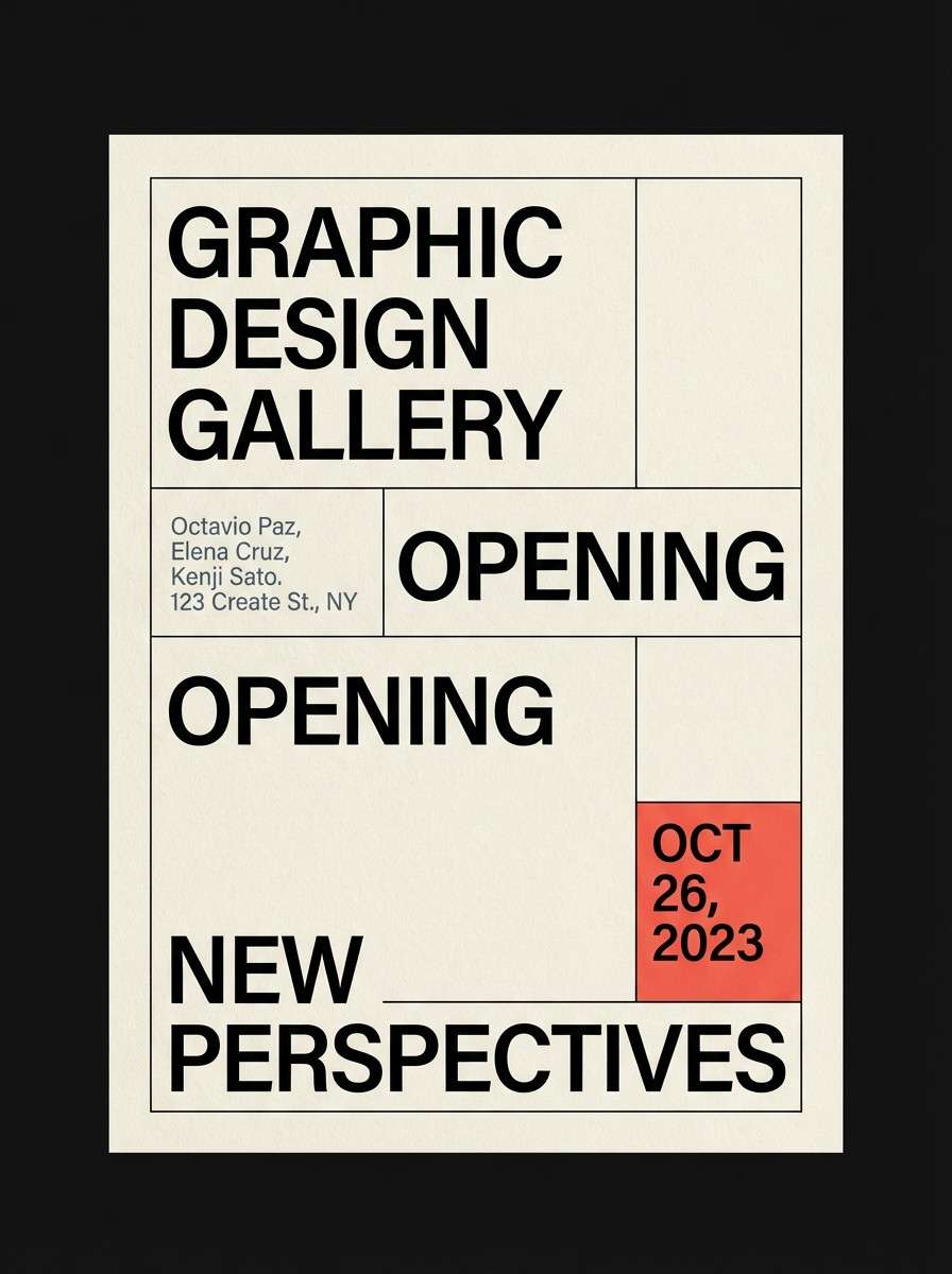 gallery opening poster