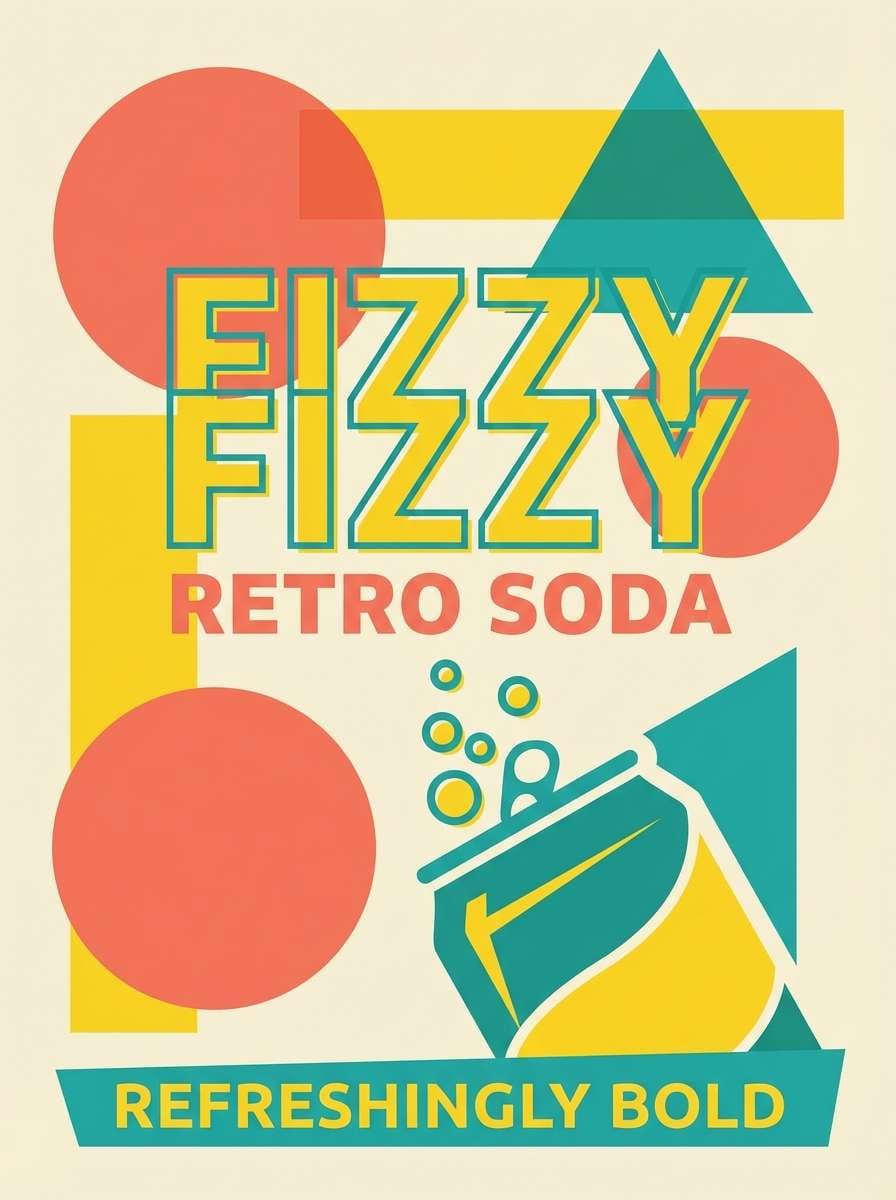 retro soda promo poster