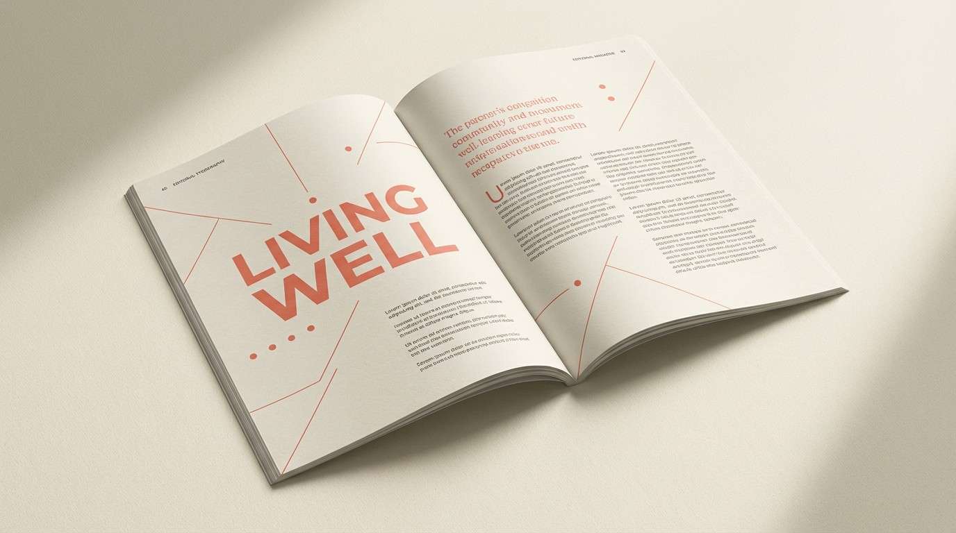 modern magazine spread