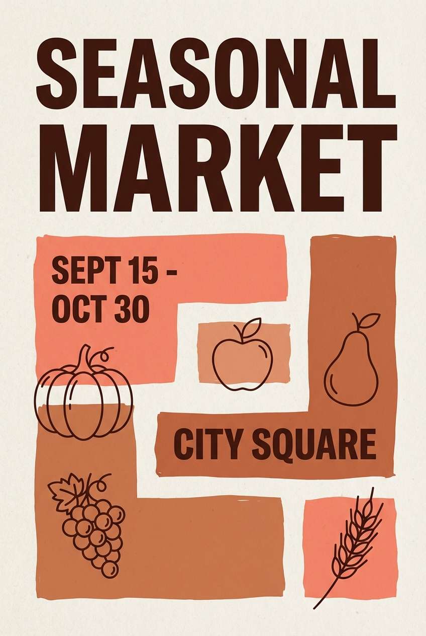 autumn market poster