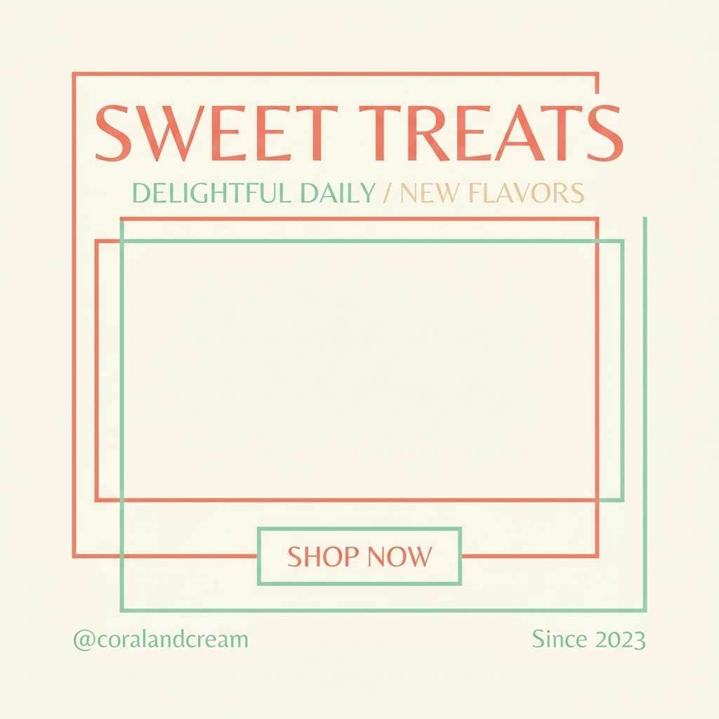 dessert instagram template