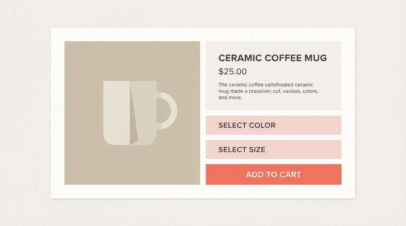 minimal product page ui
