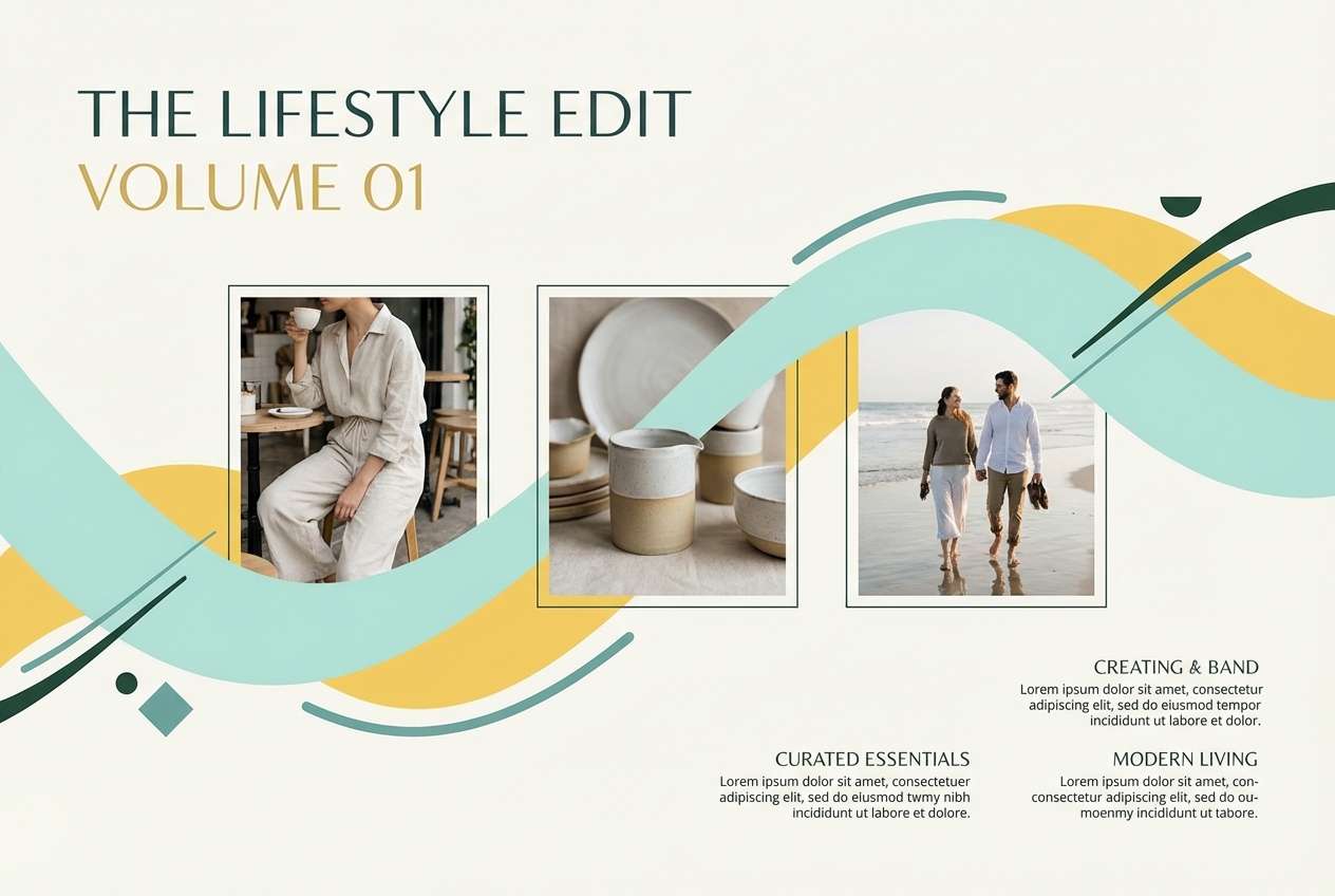 summer lookbook banner layout