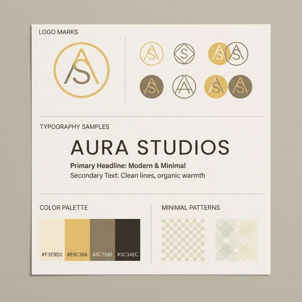 vintage brand identity board