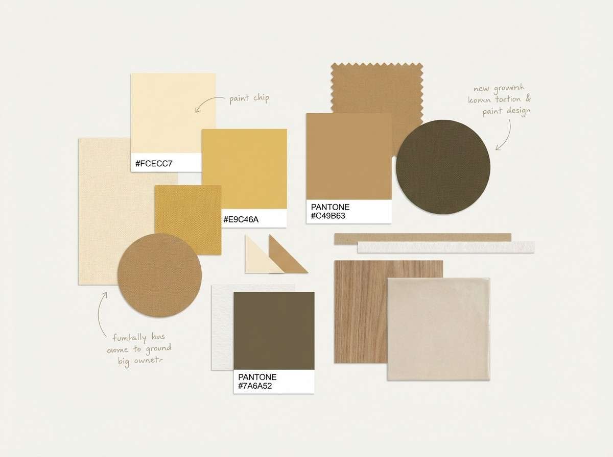 interior moodboard sand tones
