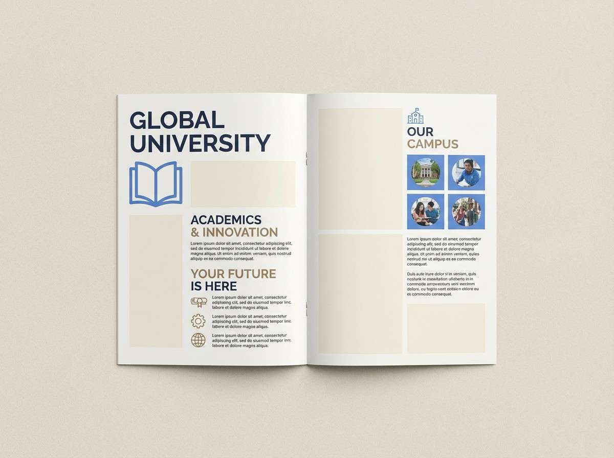 university brochure layout