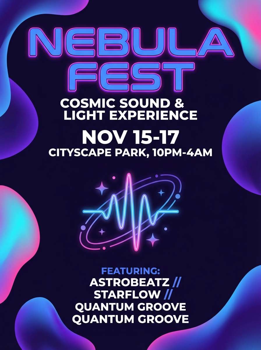 galactic festival flyer