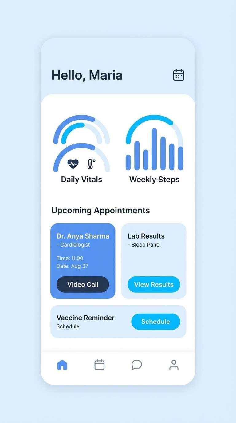 healthcare app ui