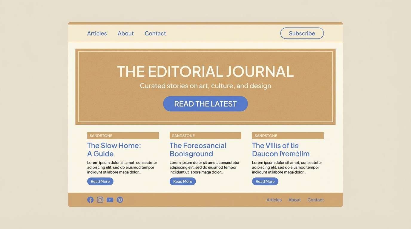 wellness blog in calm neutrals