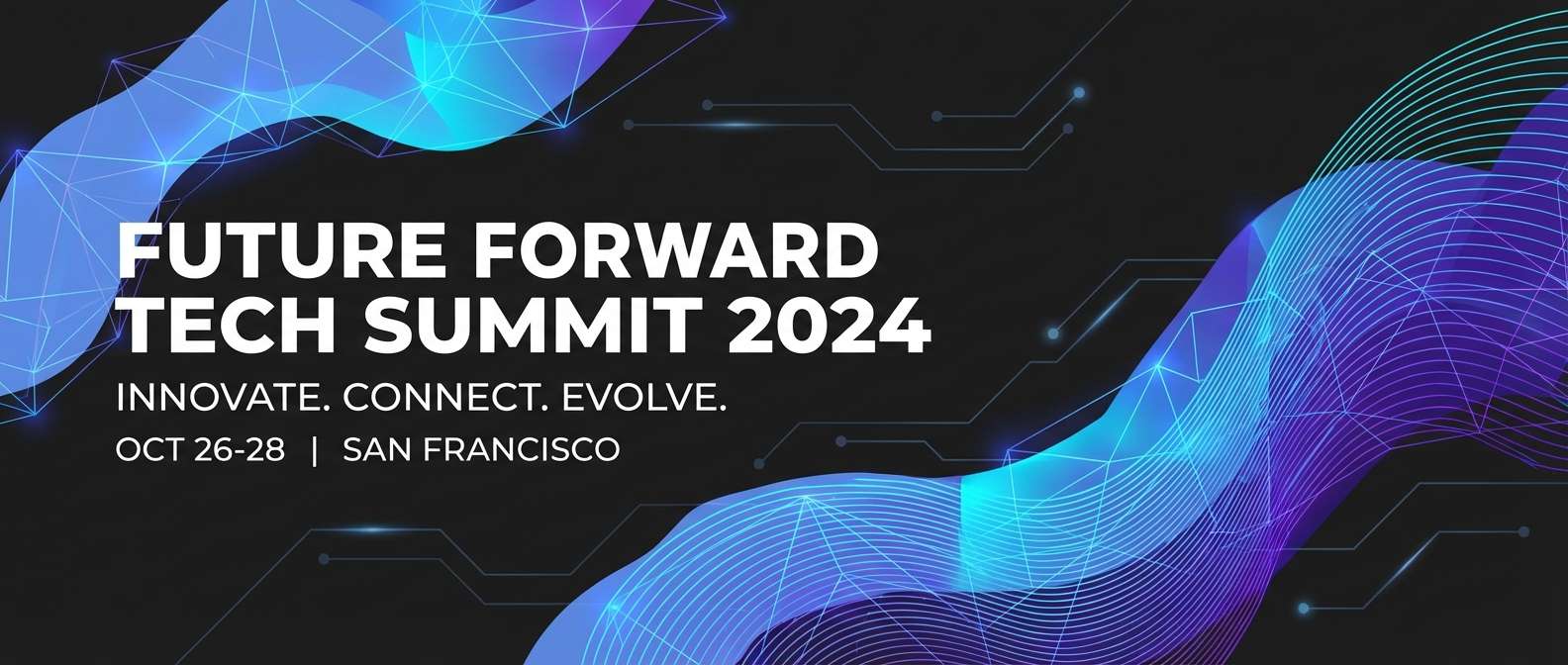 tech banner with blue gradients