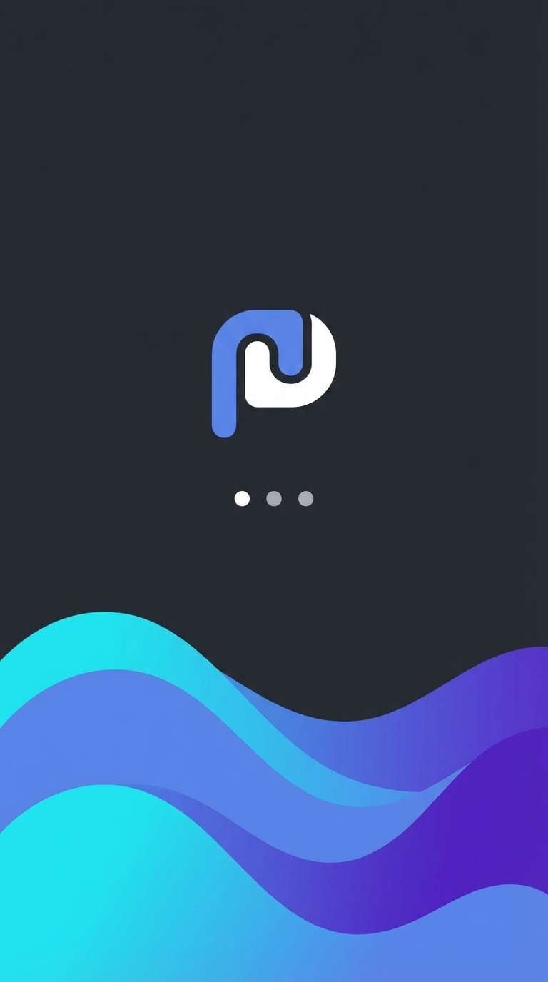 app splash in blue gradients