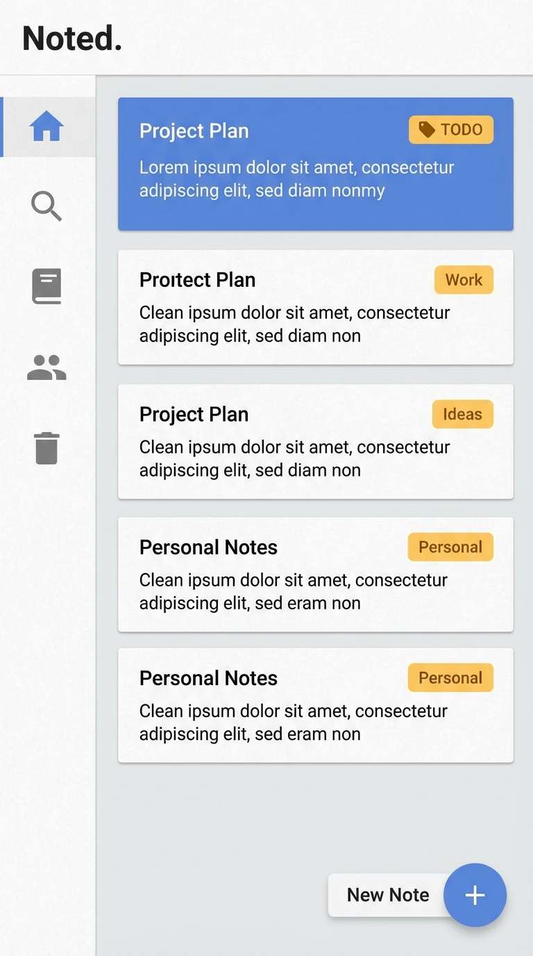 notes ui in clean blues