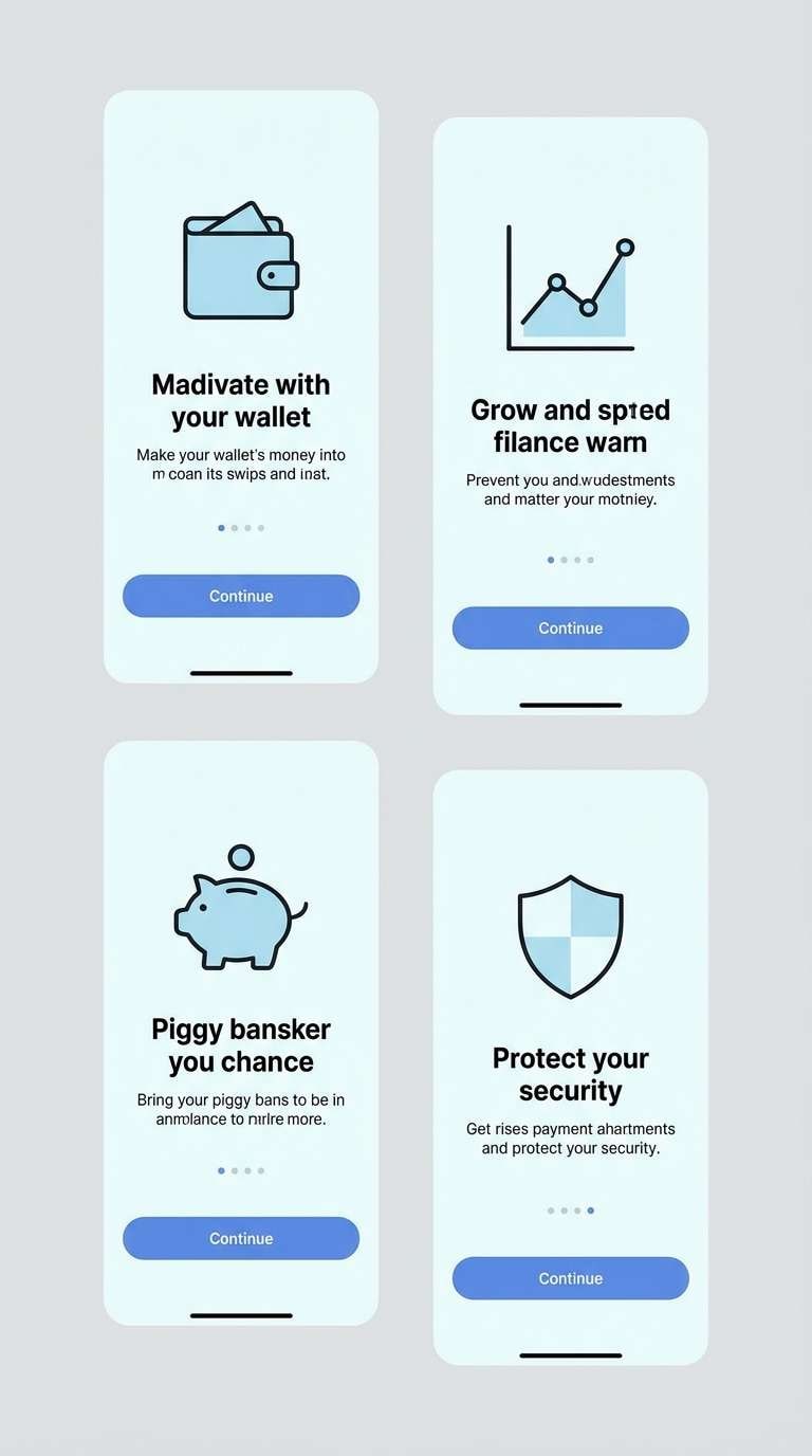 fintech onboarding in cool blues