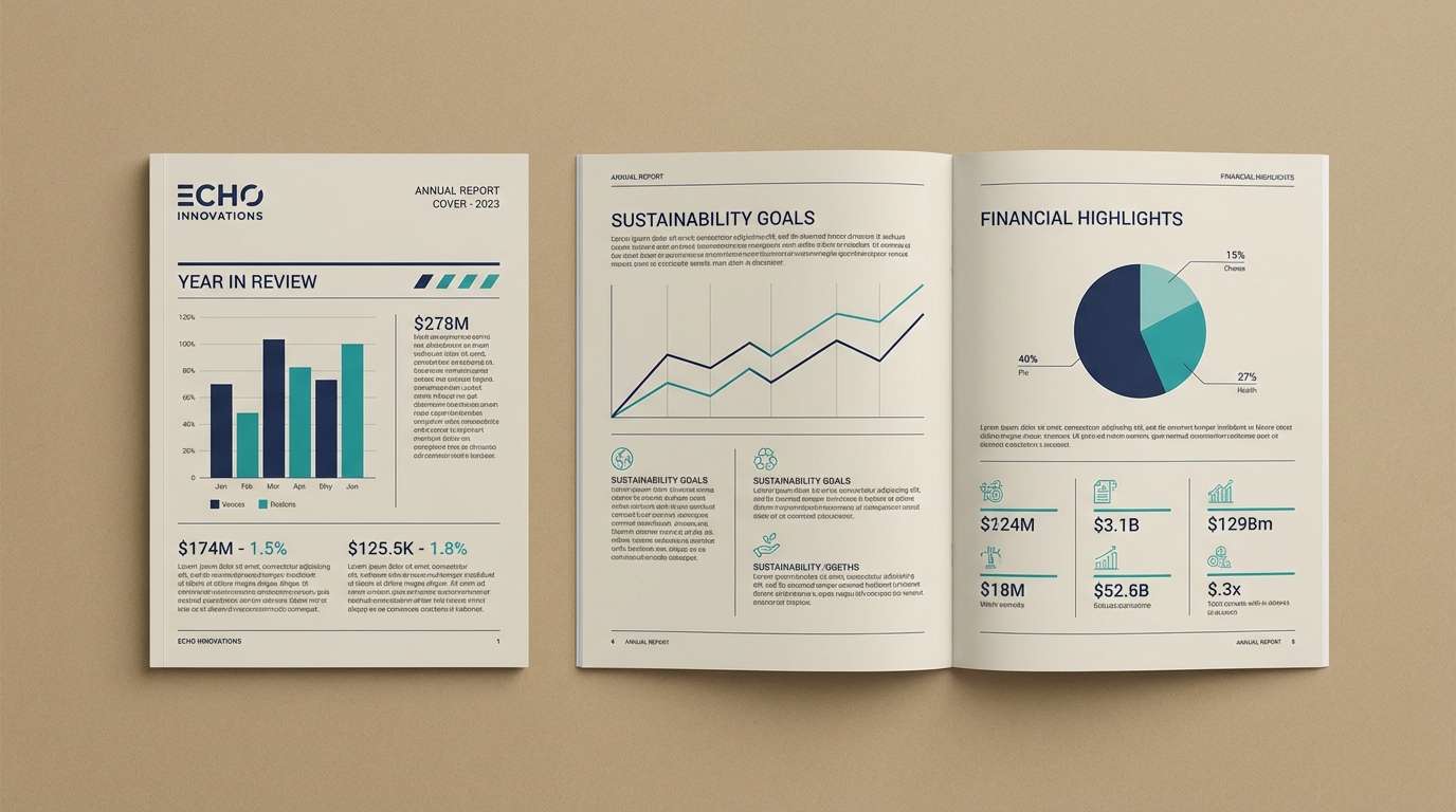 teal annual report spread