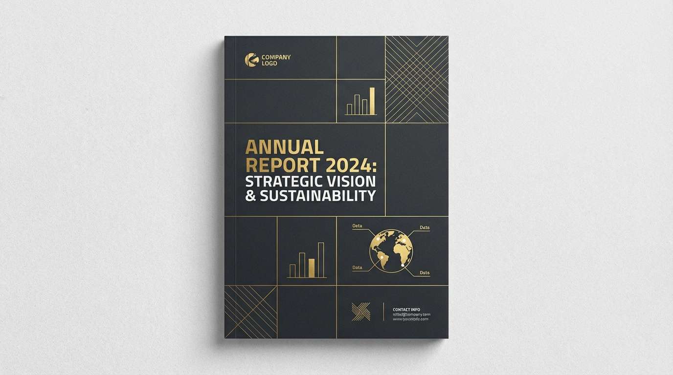 dark corporate report cover