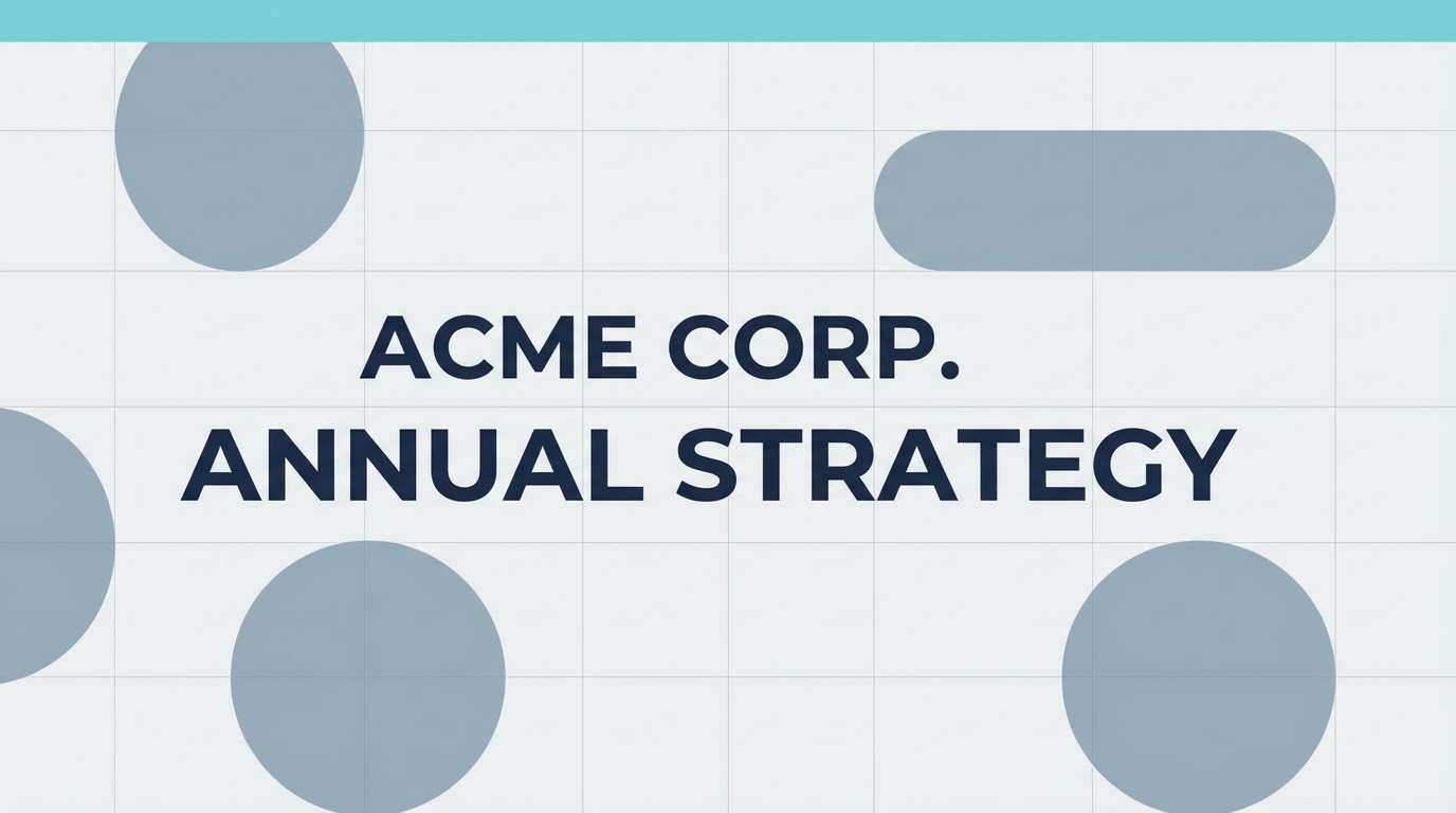 corporate slide cover