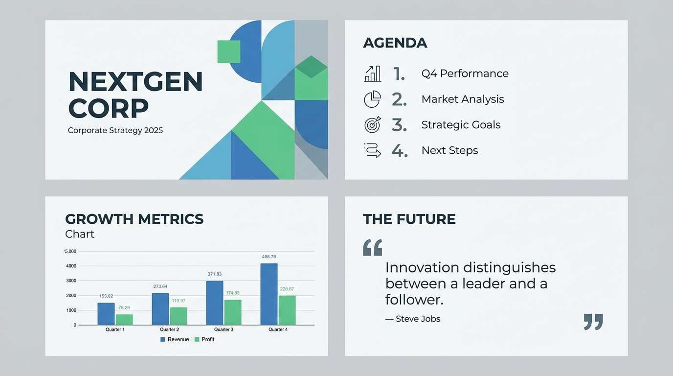 corporate slide deck