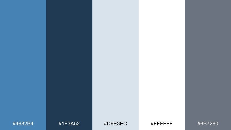 corporate trust color palette with hex codes