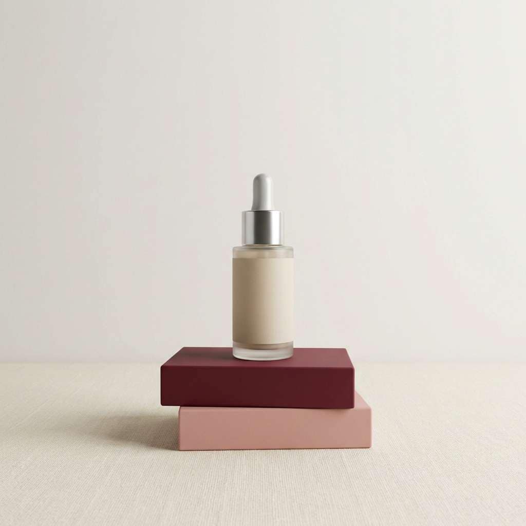 cosmetics ad studio shot