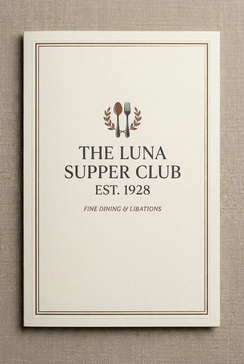 restaurant menu cover