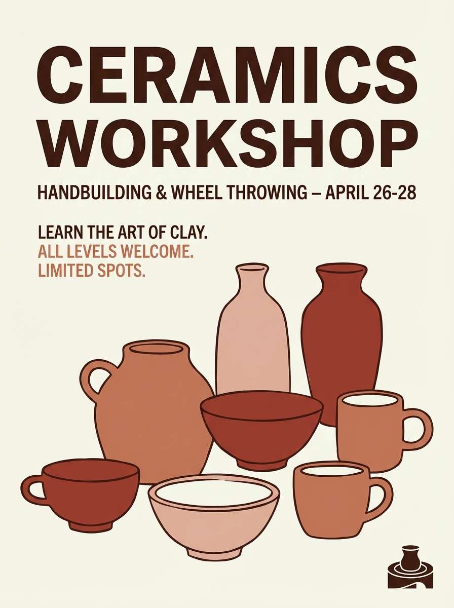 ceramics workshop poster