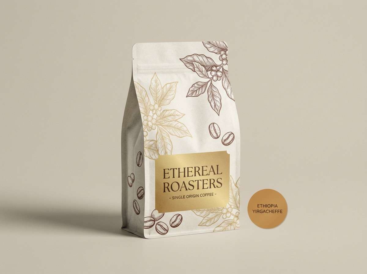 coffee bag packaging shot