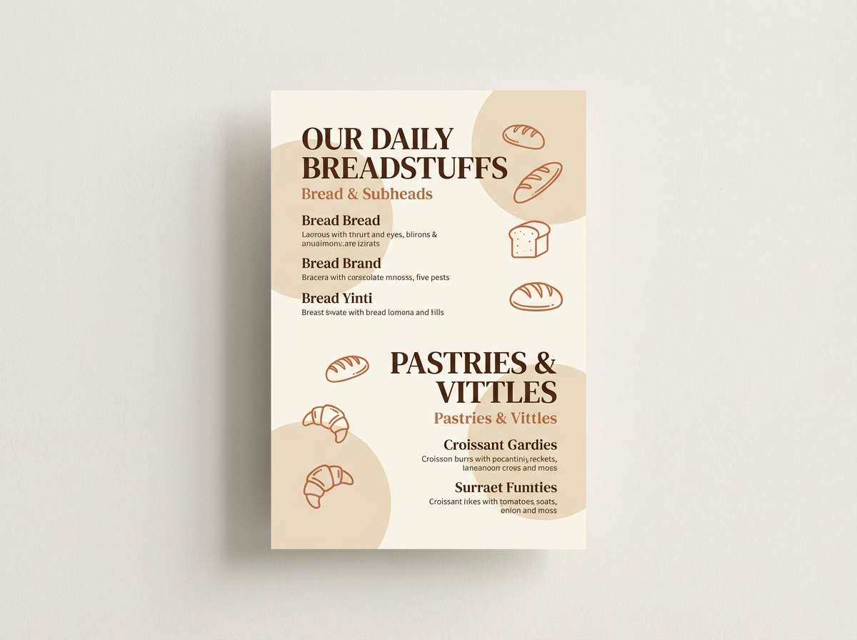 bakery menu design