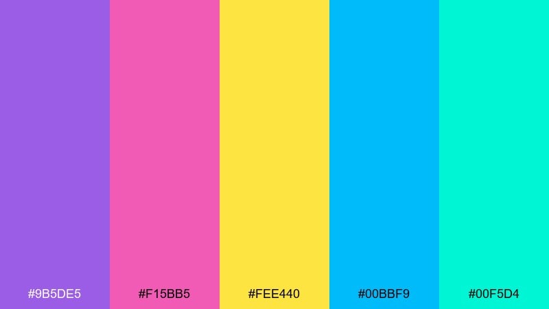 cosmic lava lamp color palette with hex codes