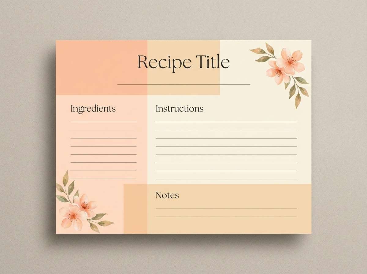 peach recipe card