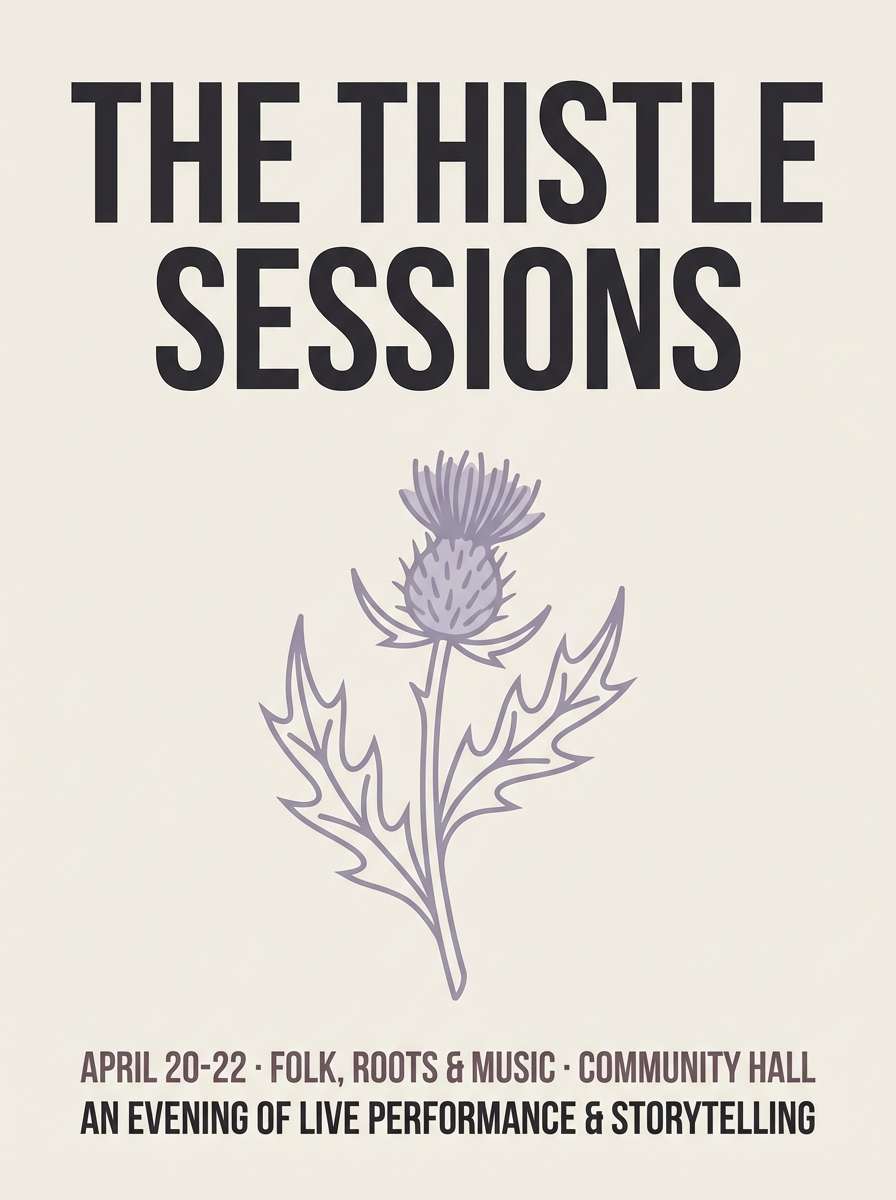 folk concert poster design