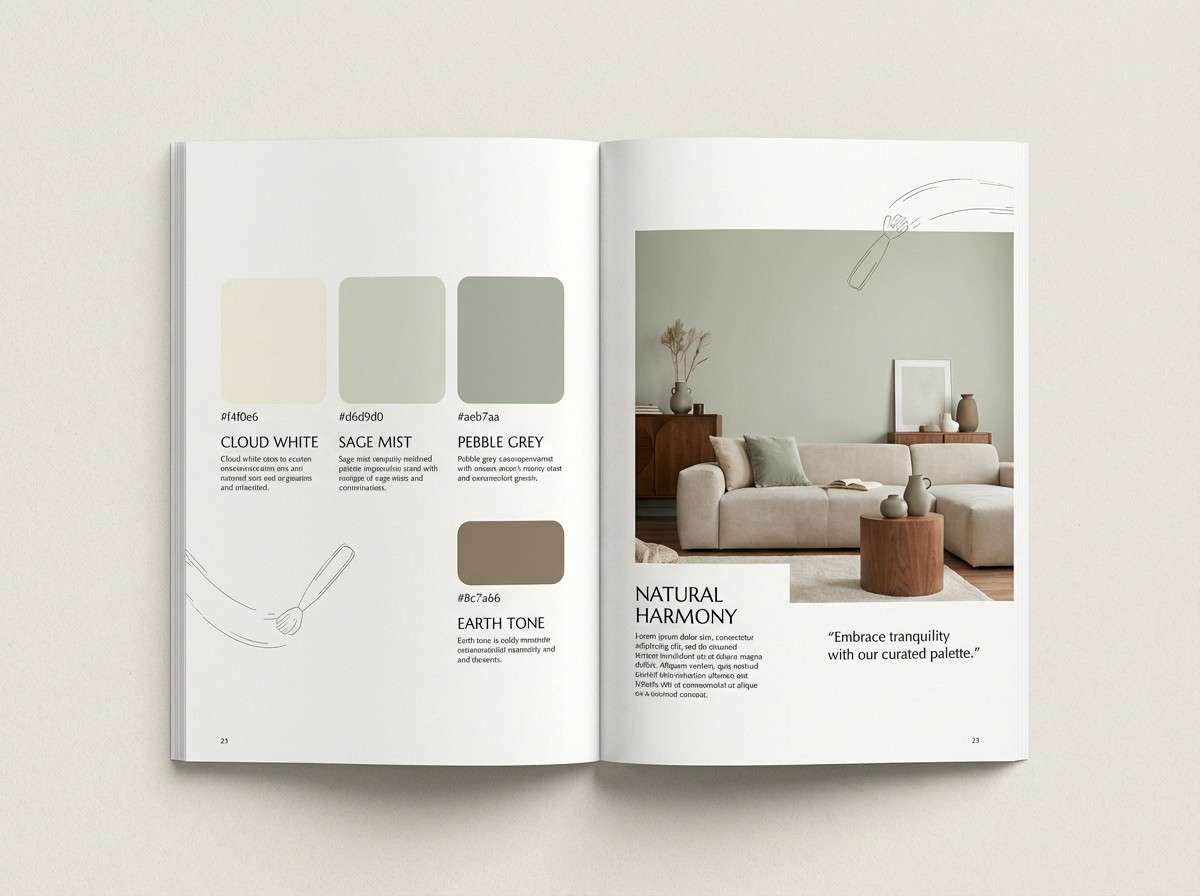 paint brochure swatch layout