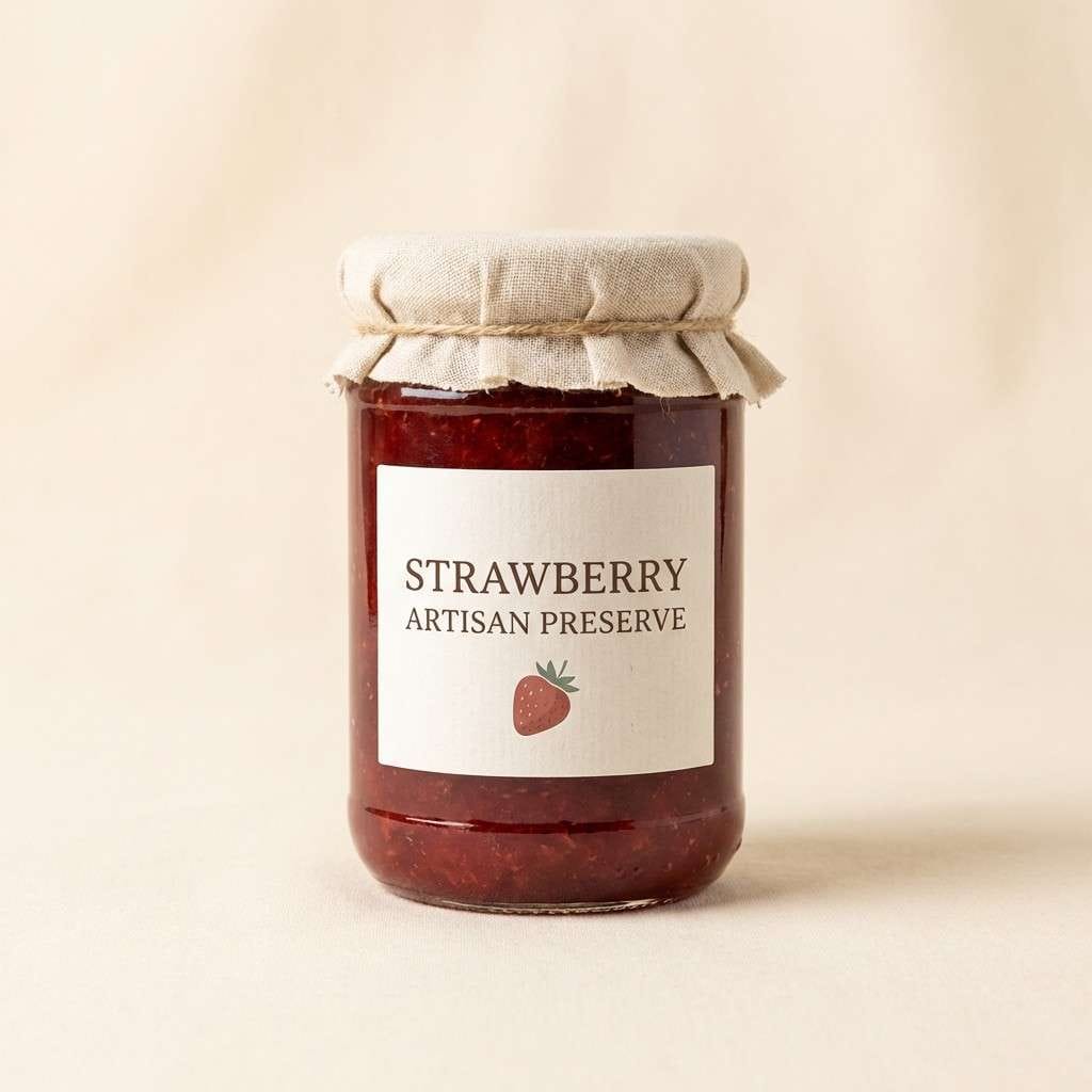 artisan jam jar label