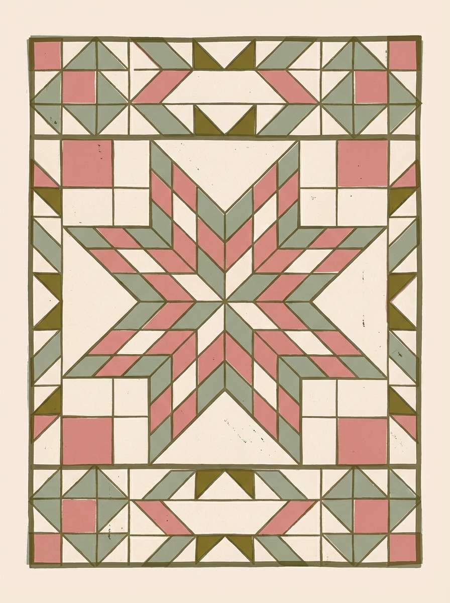 patchwork pattern poster