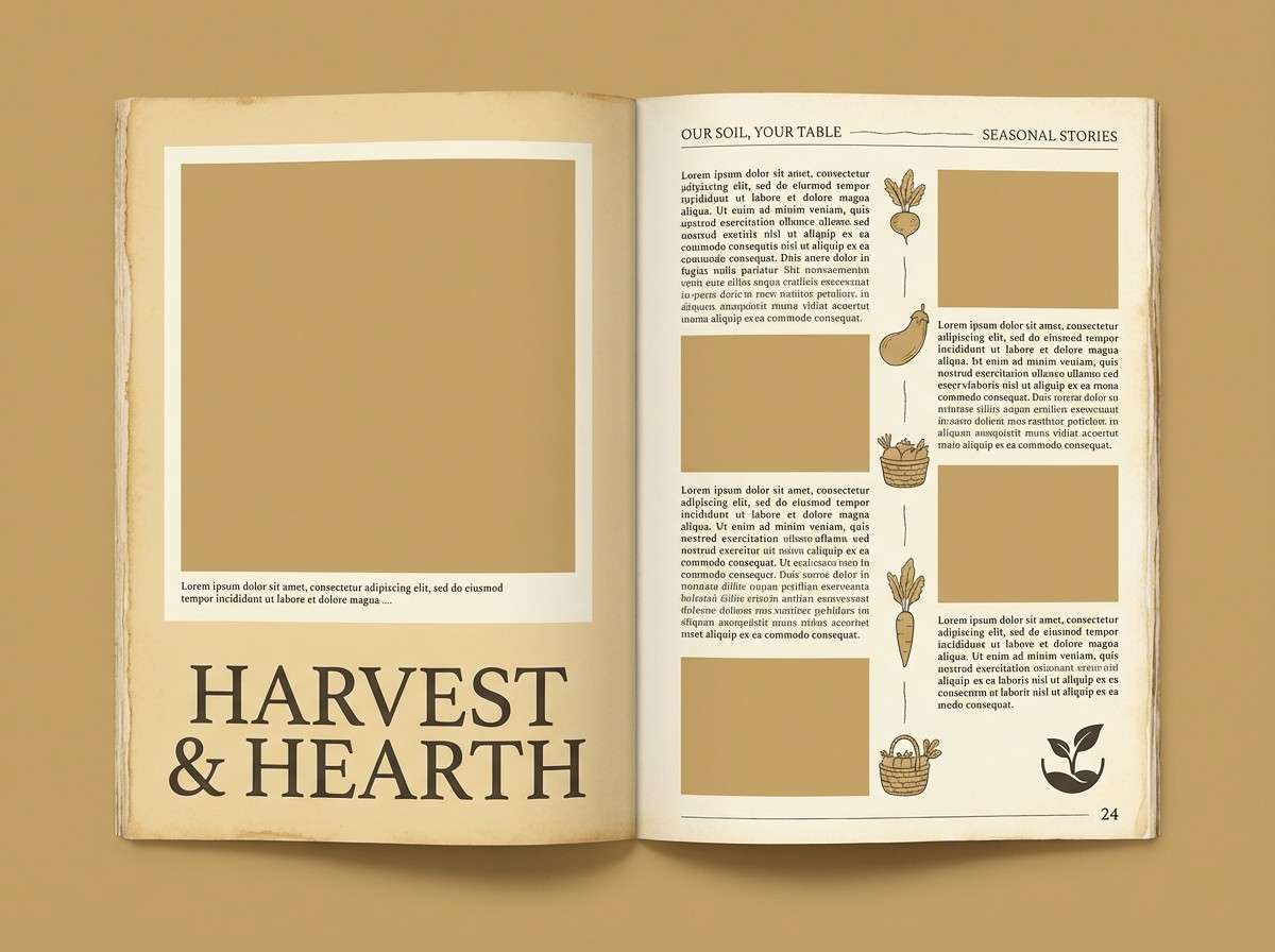 farm brand editorial spread