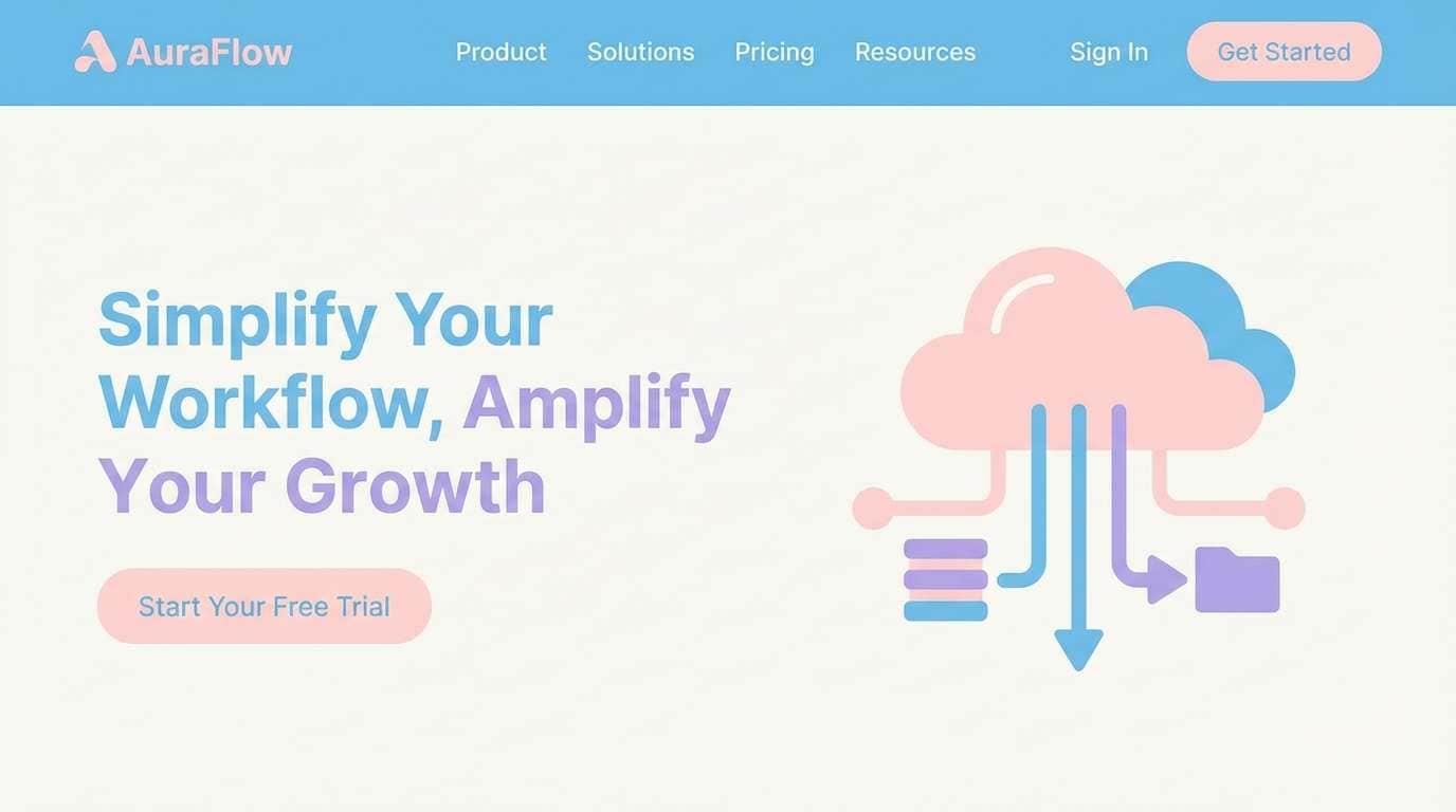 saas landing hero mockup