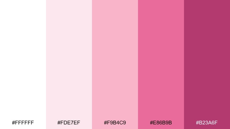 cotton candy minimal color palette with hex codes