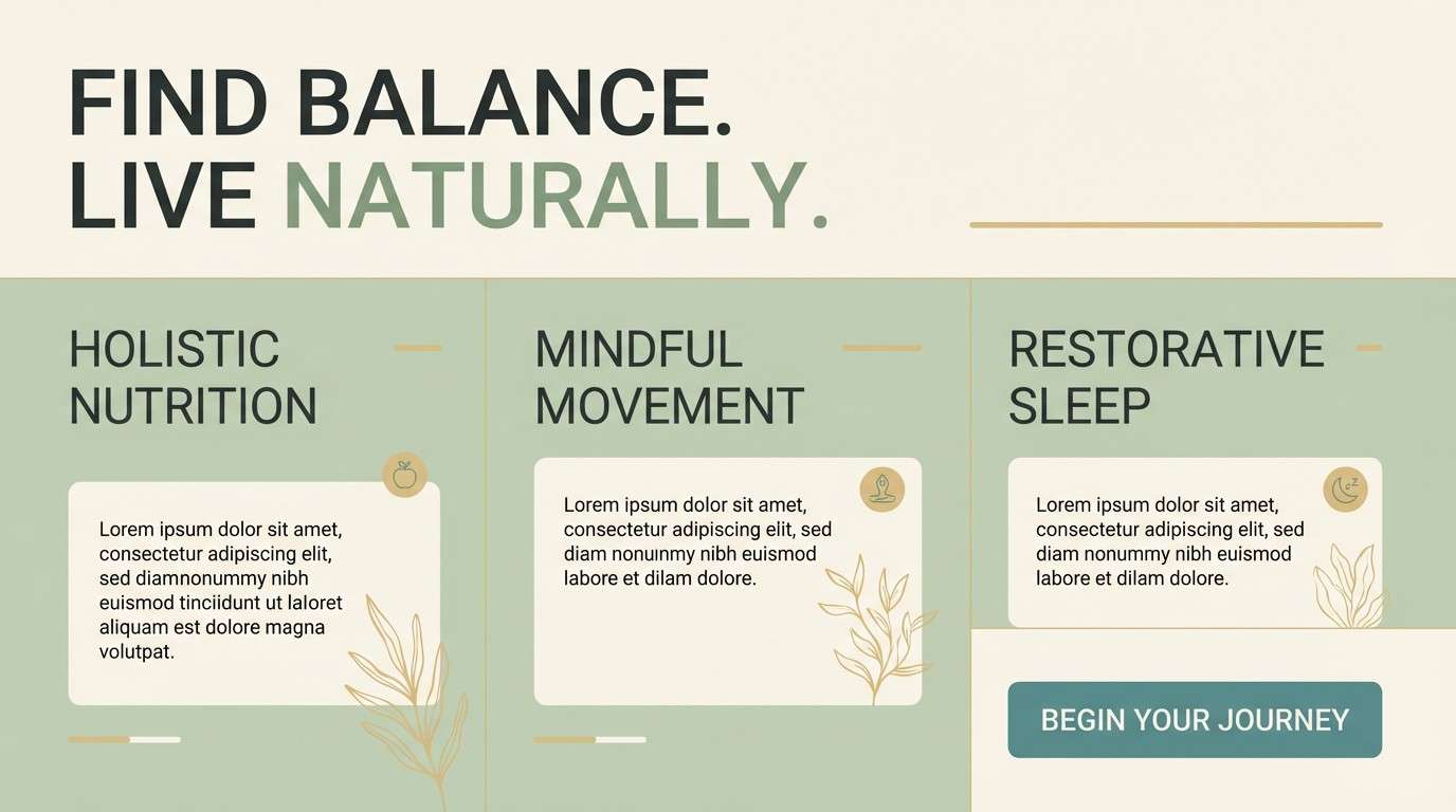 wellness ui in meadow tones