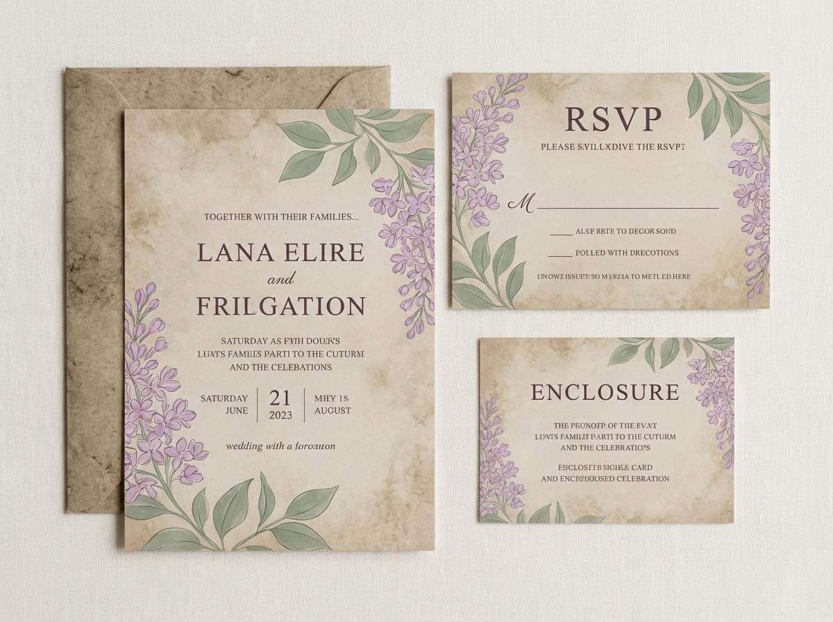 soft wedding invitation suite